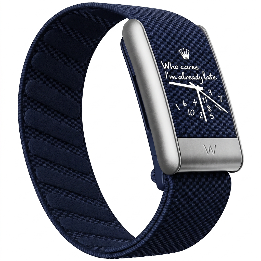 Pulsera OUBAND | Time Bleu (Clip Plateado)