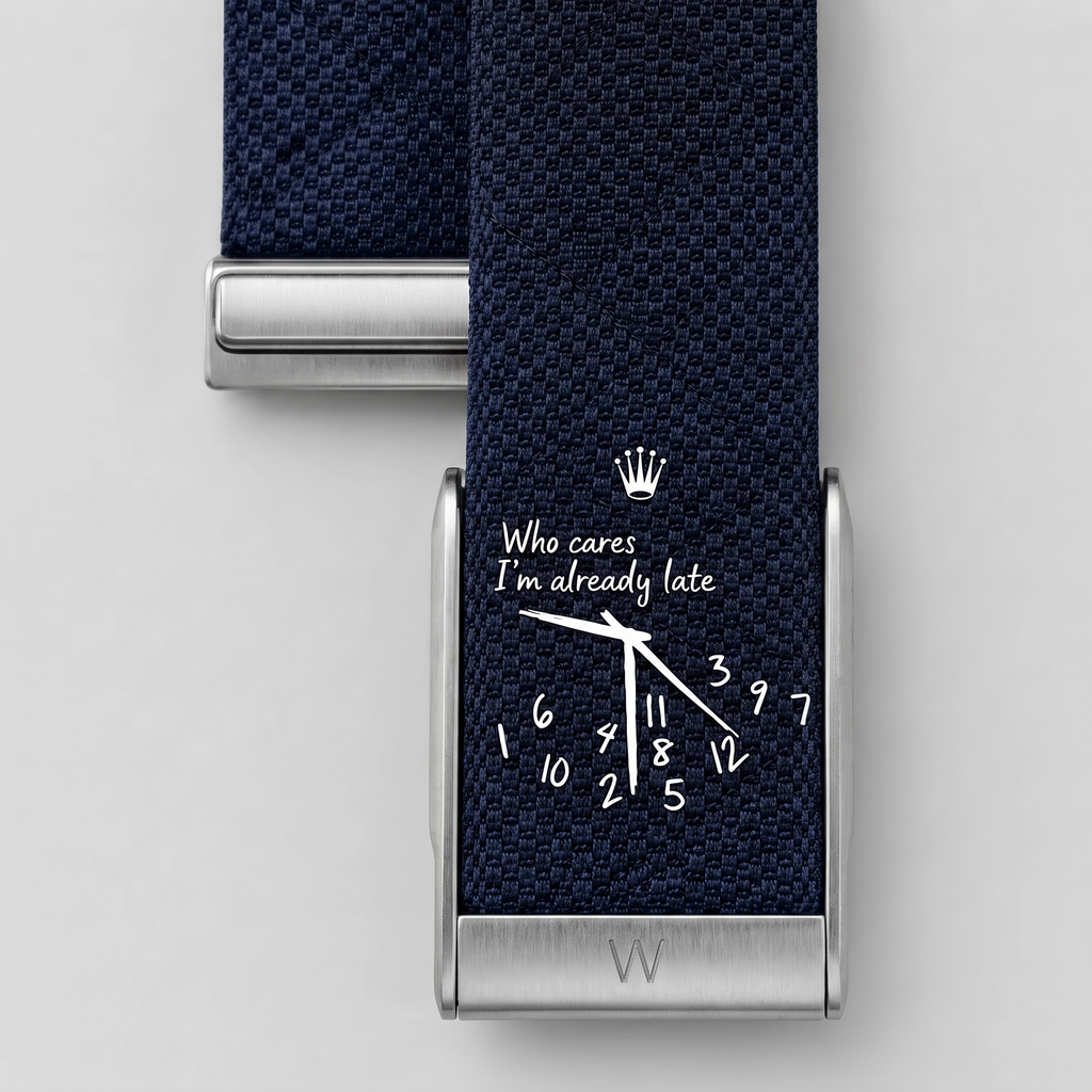 Pulsera OUBAND | Time Bleu (Clip Plateado)